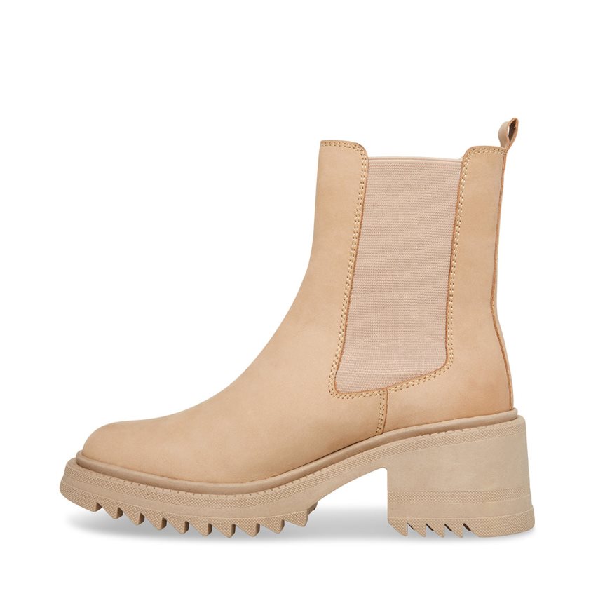 Botines Chelsea Steve Madden Garth Cuero Mujer Beige | ES HTE980